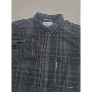 Columbia Sportswear Men's Long Sleeve Button Casual Shirt, Plaid, Large